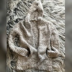 SUPER SOFT FUZZY HOODED CARDIGAN